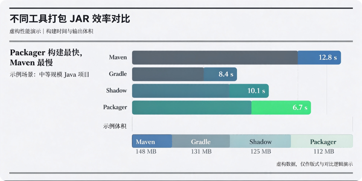 不同工具打包 JAR 效率对比