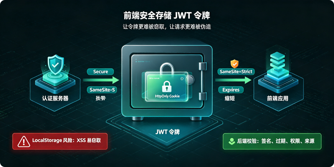 前端安全存储 JWT 令牌