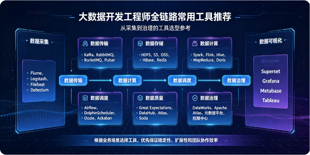 大数据开发工程师全链路常用工具推荐