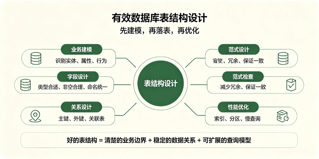 如何设计有效的数据库表结构