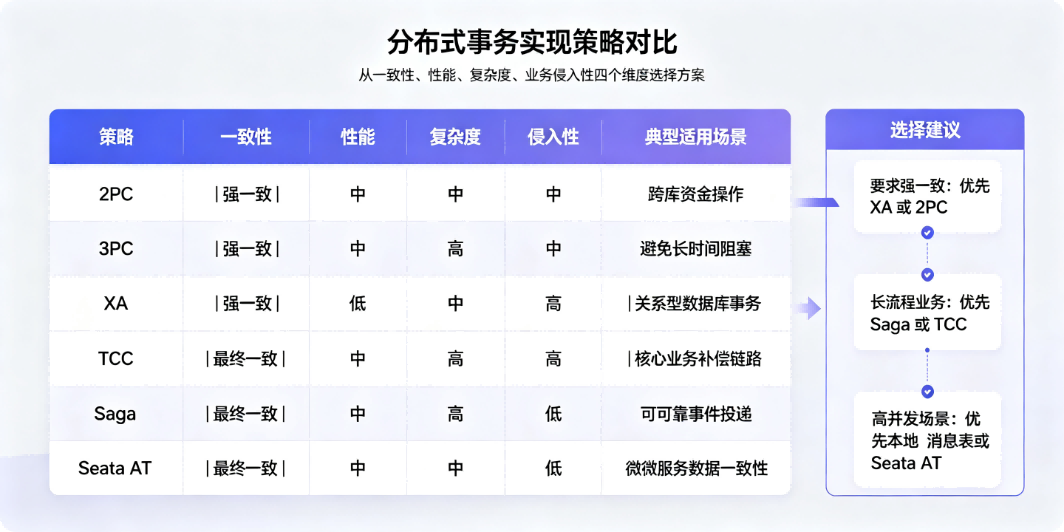 常用分布式事务实现策略