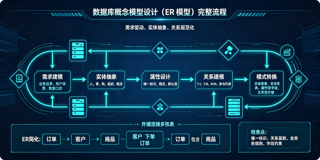 数据库概念模型设计（ER 模型）完整流程