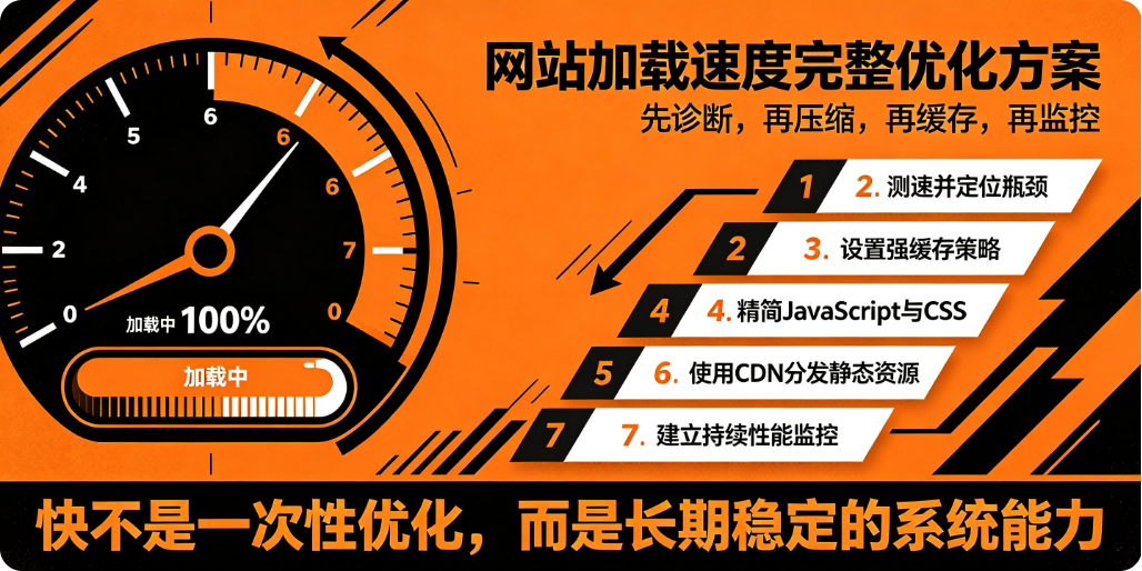 网站加载速度完整优化方案