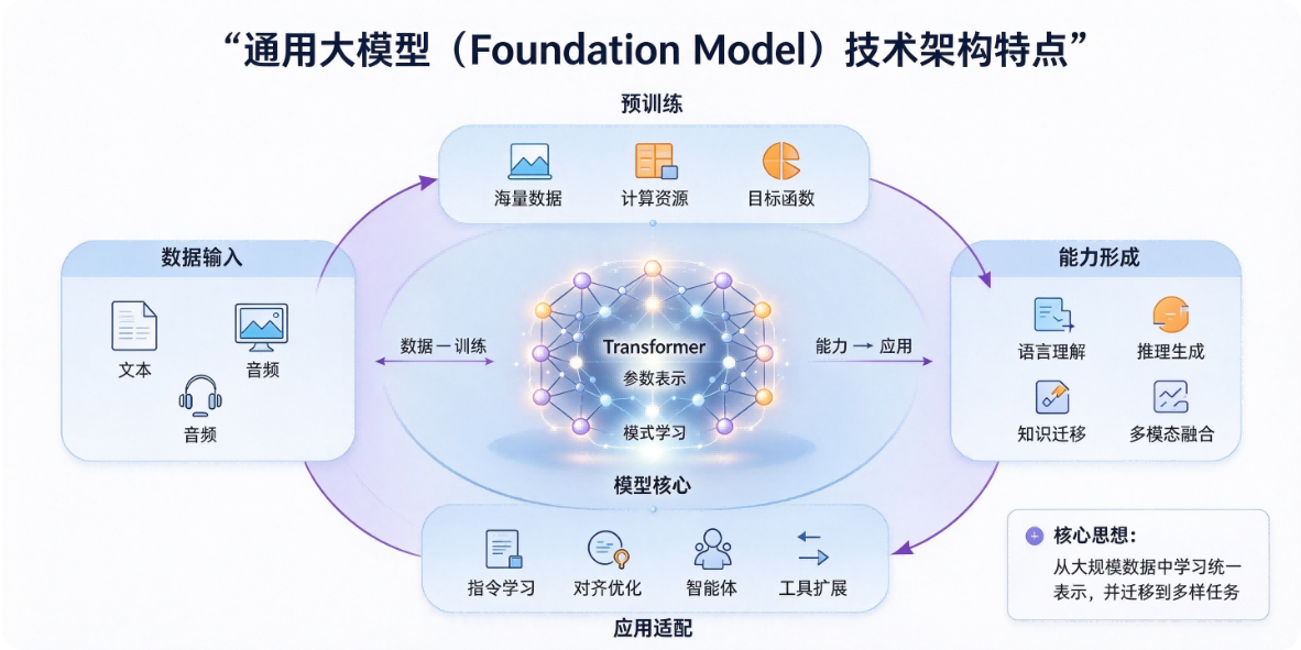 通用大模型（Foundation Model）技术架构特点