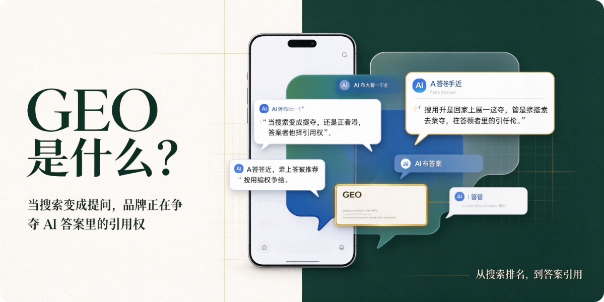 🔍 GEO 是什么？当"搜索"变成"提问"，品牌正在争夺 AI 答案里的"引用权"