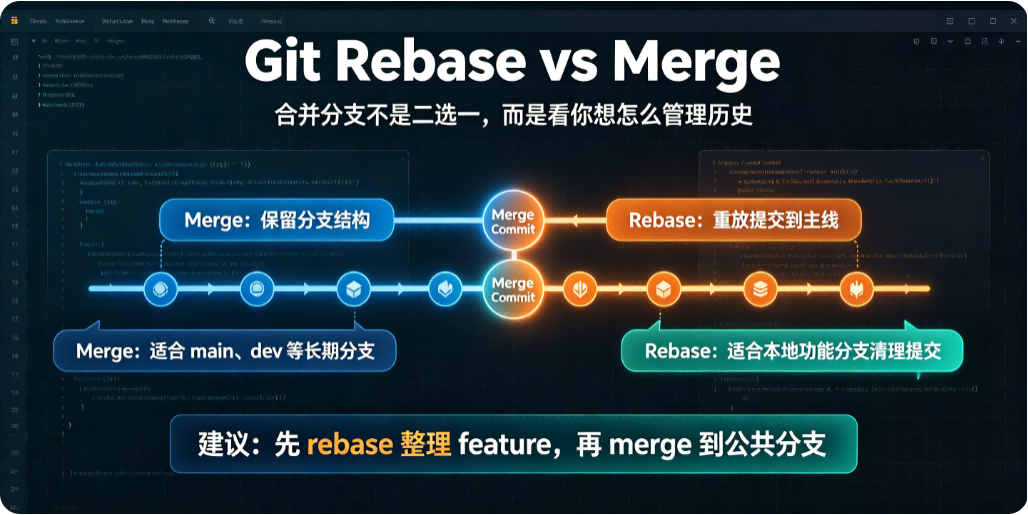 Git rebase vs merge 主要区别
