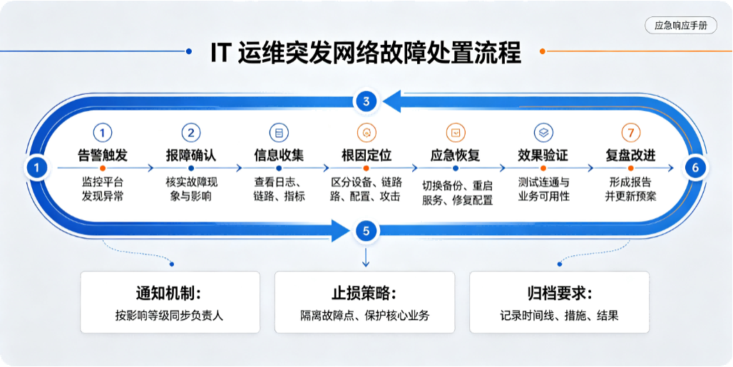 IT 运维应对突发网络故障完整处置流程