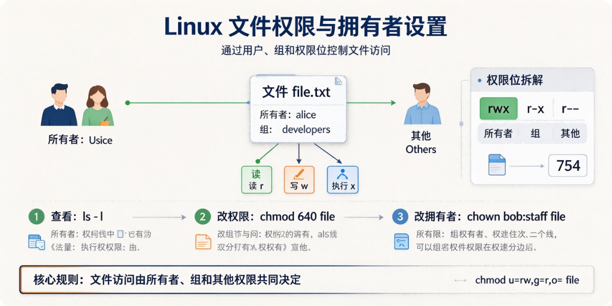 Linux 文件权限与拥有者设置
