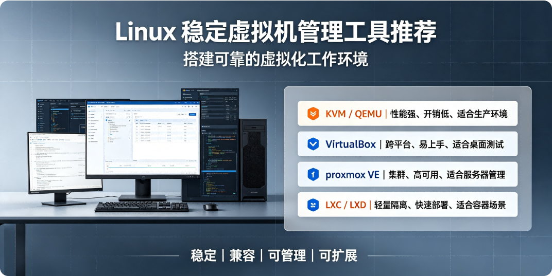 Linux 稳定虚拟机管理工具推荐