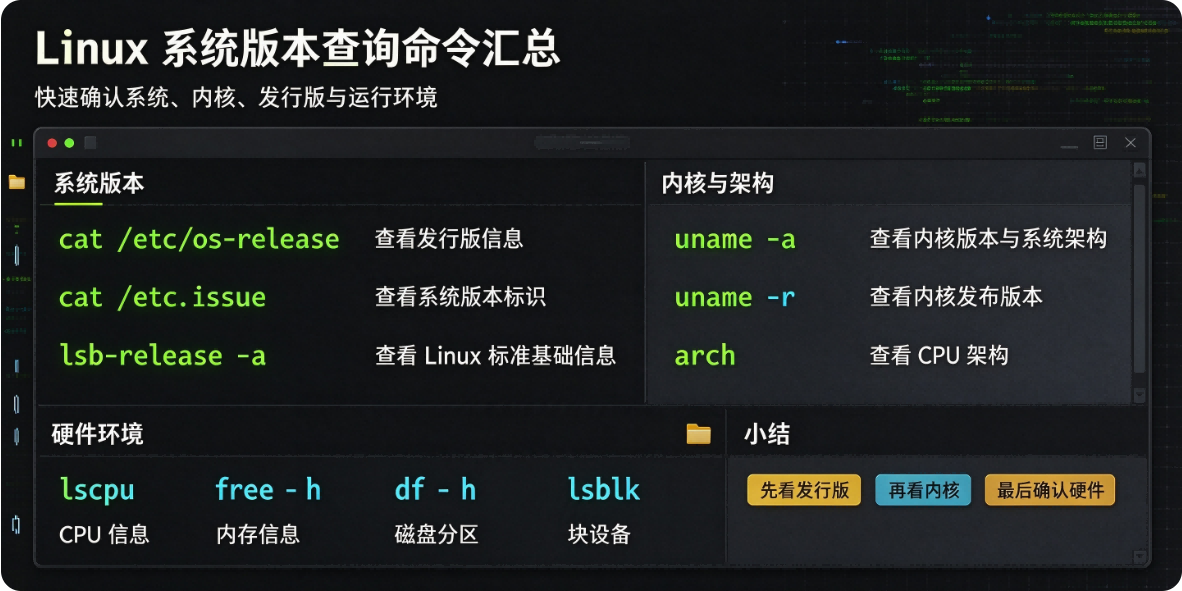 Linux 系统版本查询命令汇总