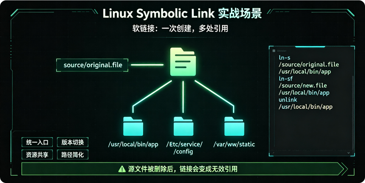 Linux 软链接（symbolic link，符号链接）常见使用场景
