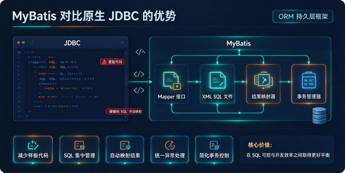 MyBatis 对比原生 JDBC 的优势