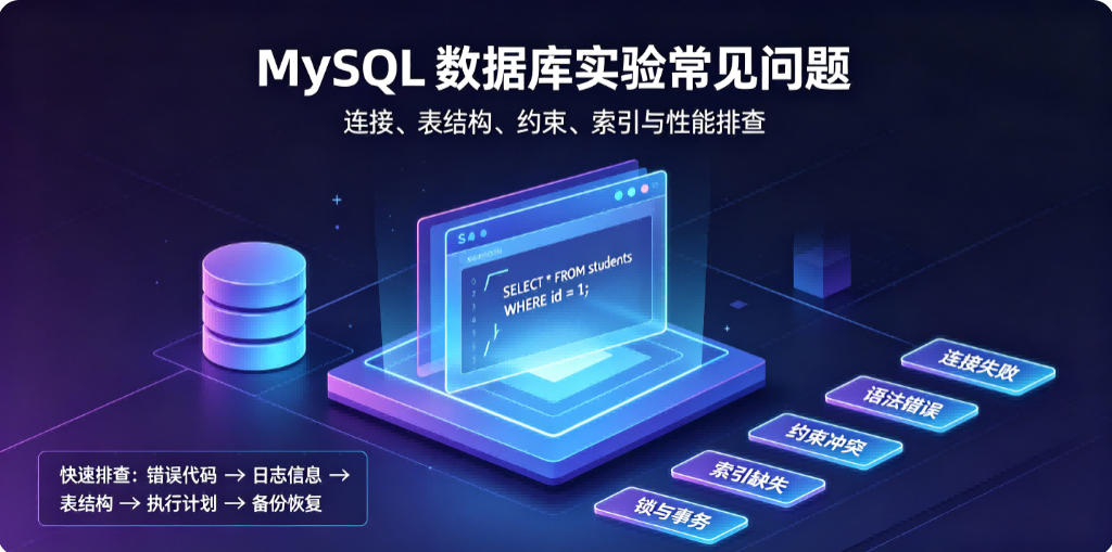 MySQL 数据库实验常见问题
