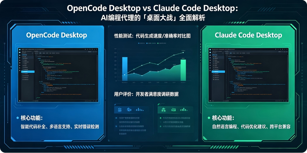 OpenCode Desktop vs Claude Code Desktop：AI 编程代理的「桌面大战」全面解析