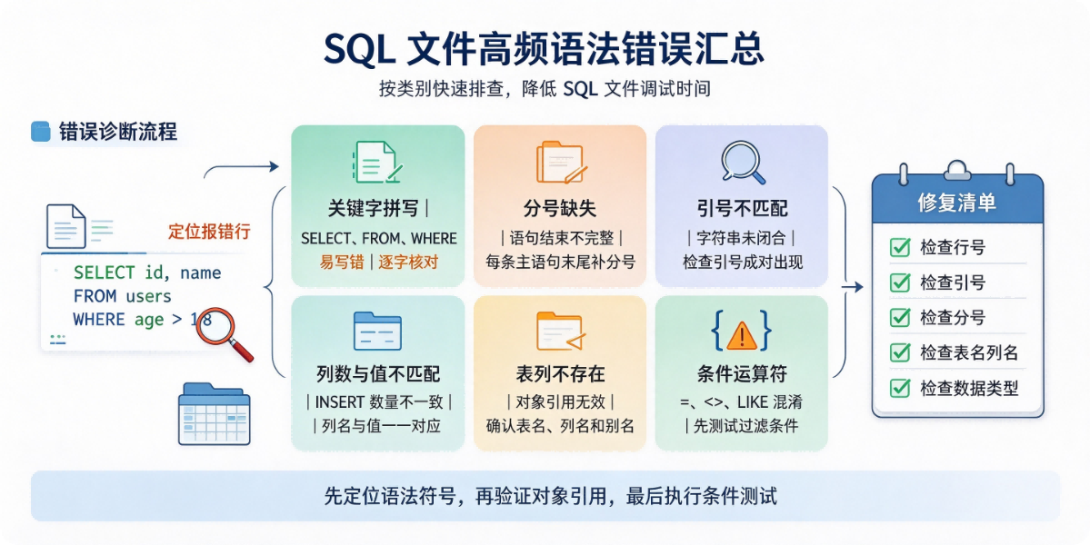 SQL 文件高频语法错误汇总